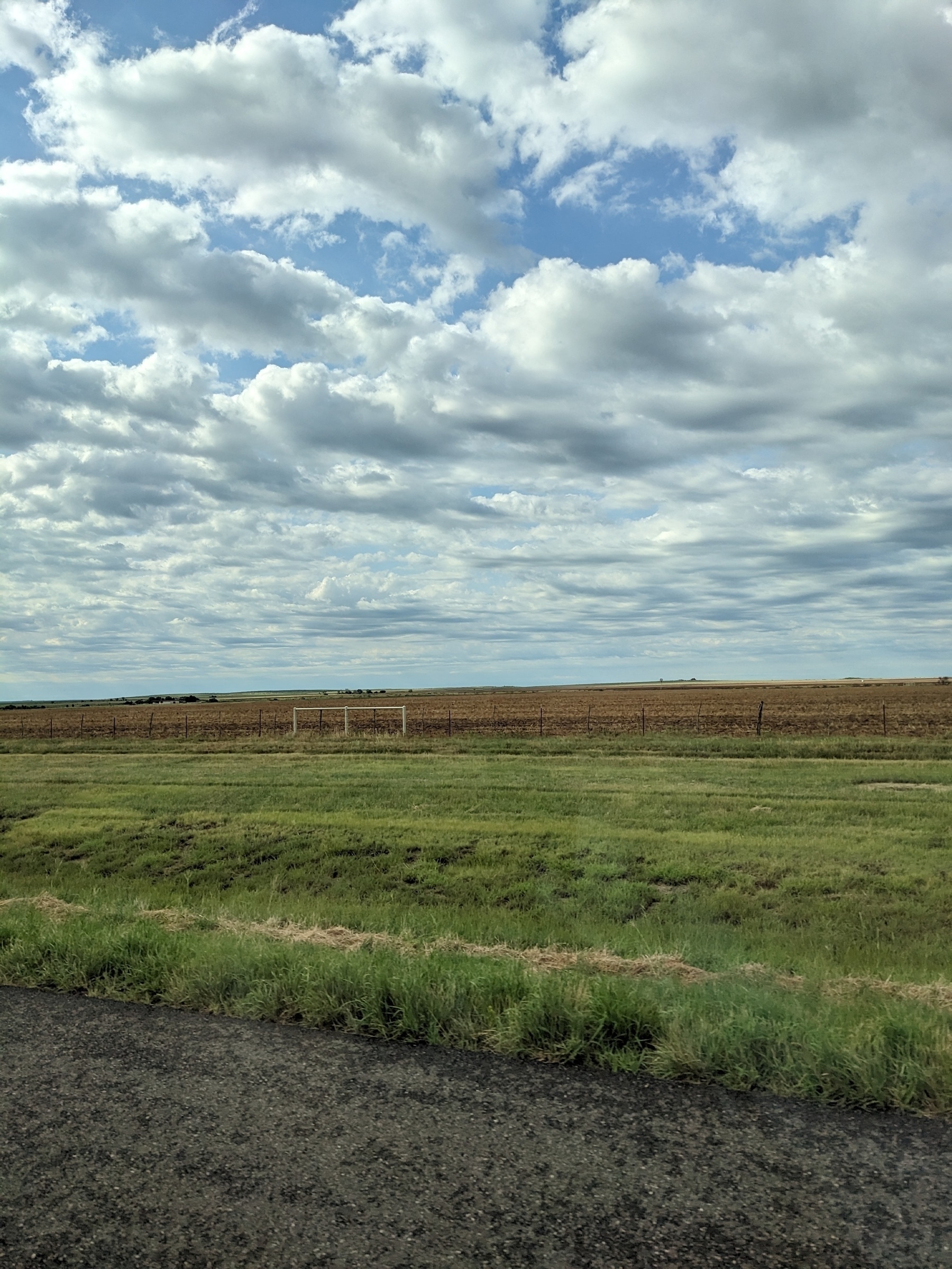 High plains and clouds in the Texas panhandle. 