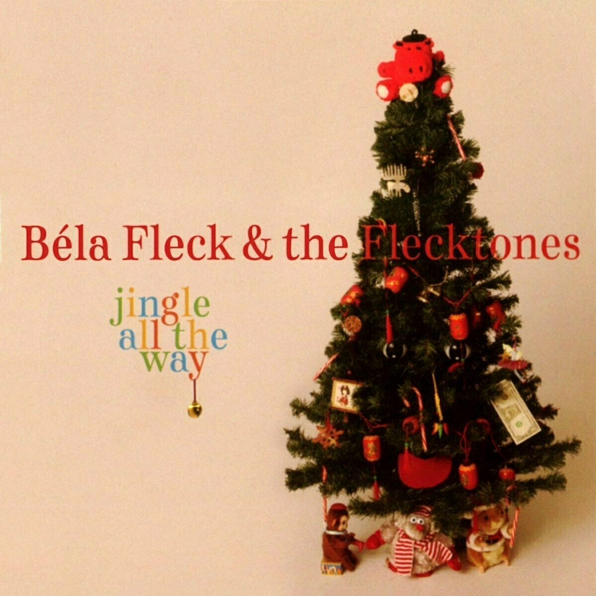 Album cover for 'Jingle All the Way,' a Christmas album by Béla Fleck and the Flecktones