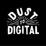 Logo for the 'Dust to Digital' music-preservation project; white faux hand lettering on a black background